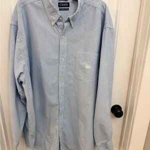 Chaps Men's Light Blue Pinstripe Shirt